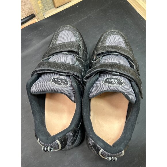 Dr Comfort Mens Black Leather Extra Wide Hook & Loop Shoes Size 12 XW - Picture 6 of 8